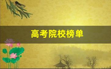 高考院校榜单